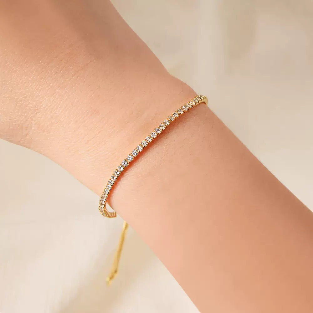 Adjustable Solitaire Tennis Bracelet