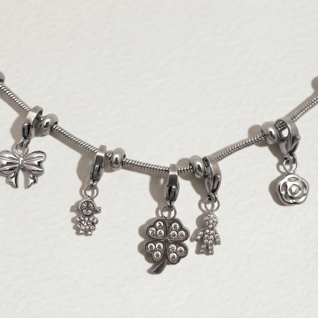 The Storyteller’s Link · DIY Multi-Charm Zirconia Bracelet