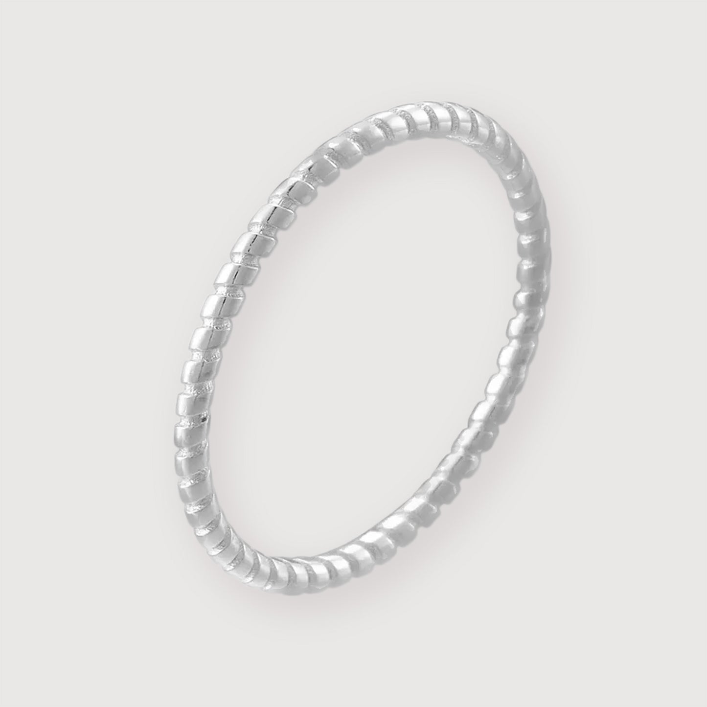 Twistline Spiral Silver Band