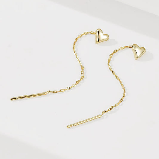 Heart Glow Threader Earrings