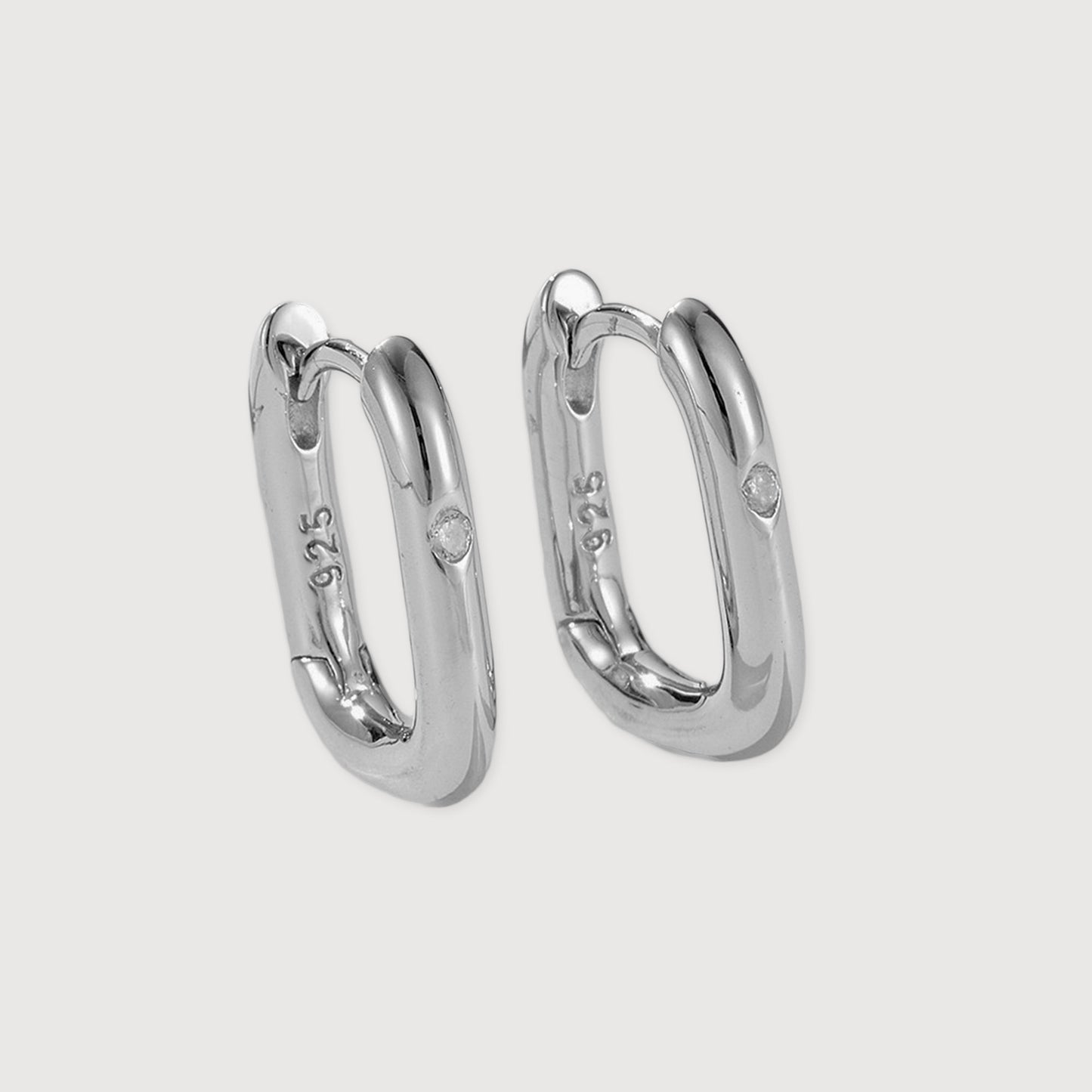 Oval U-Hoop Earrings