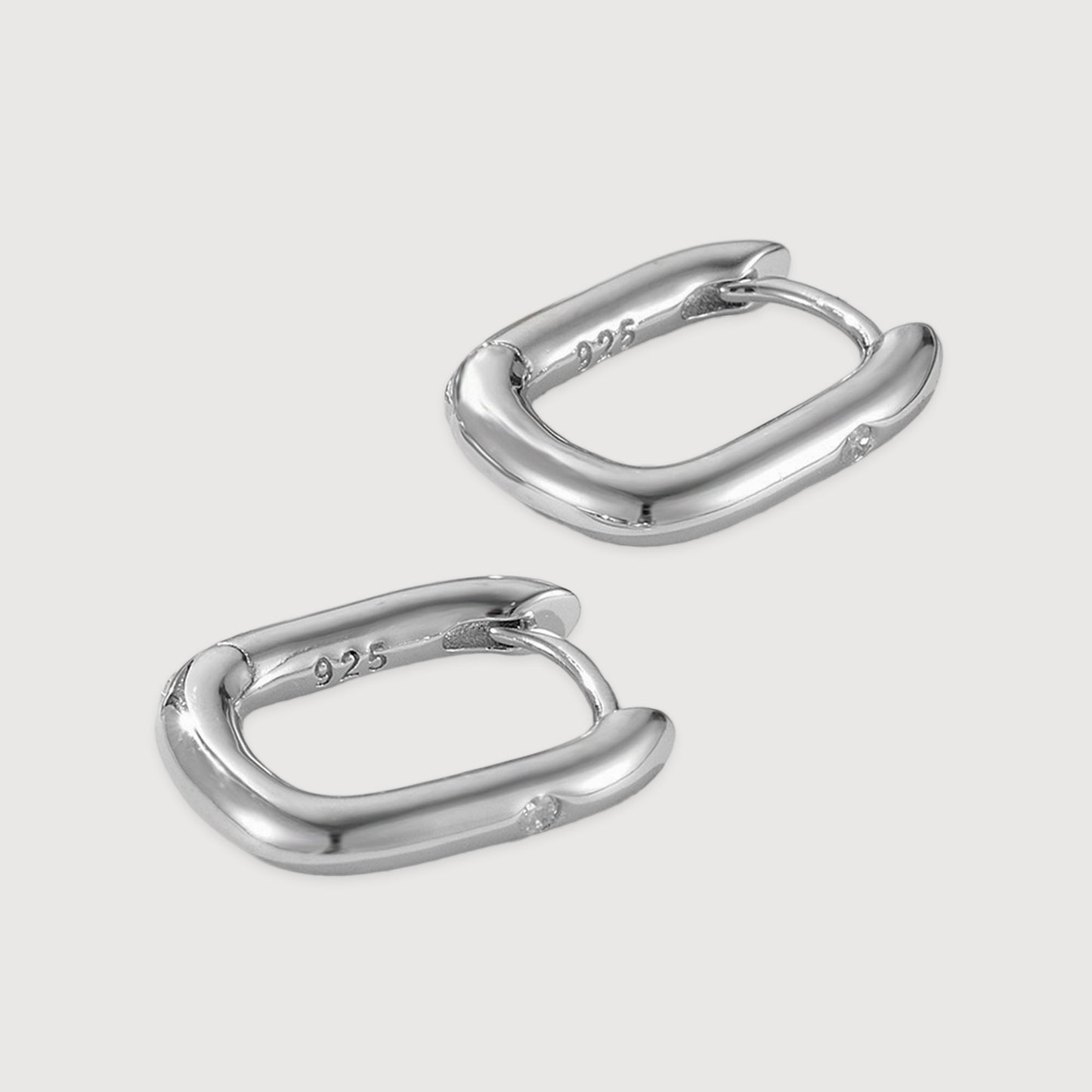 Oval U-Hoop Earrings