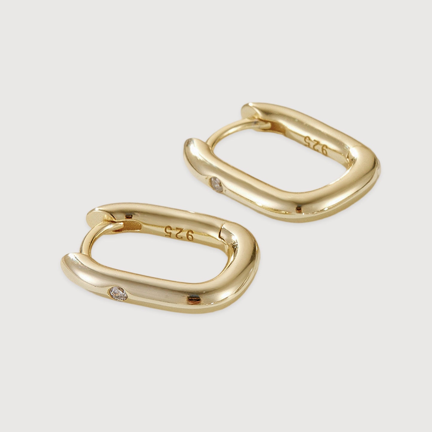 Oval U-Hoop Earrings