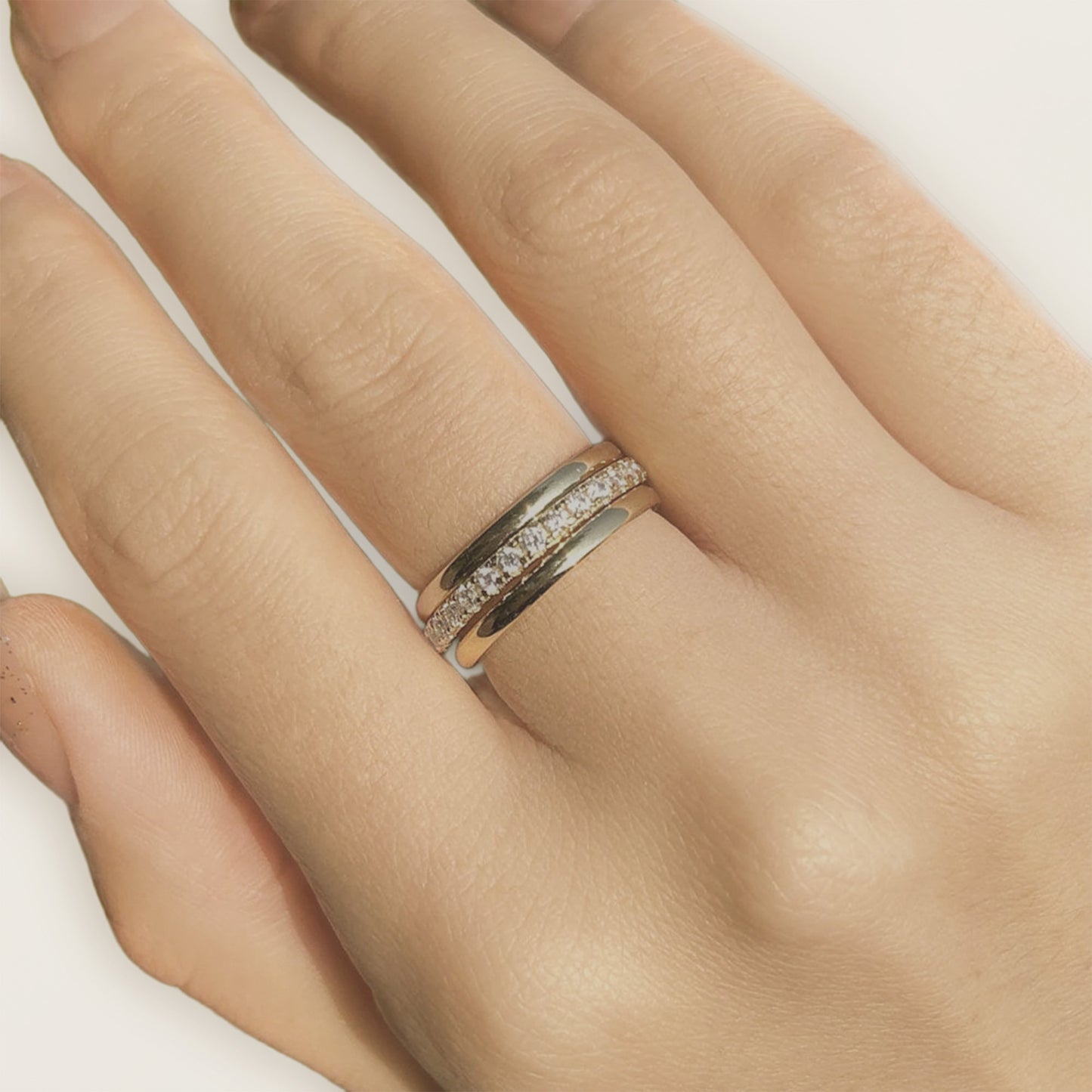 Luna Duo Rings - Stackable Set