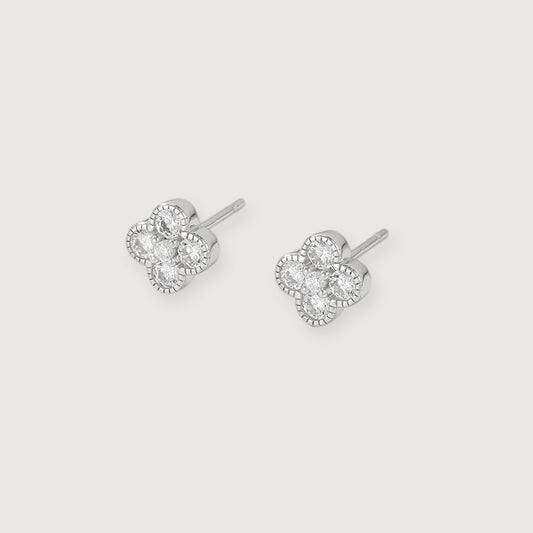Clover Shine Stud Earrings